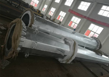 HDG Monopole Transmission Tower , ASTM A 572 Grade 50 Monopole Transmission Line Tower