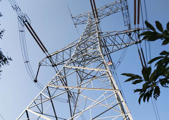 양회선 Q355B 220KV 직류 전기로 자극된 레티스 철탑립